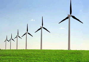 wind turbines animation